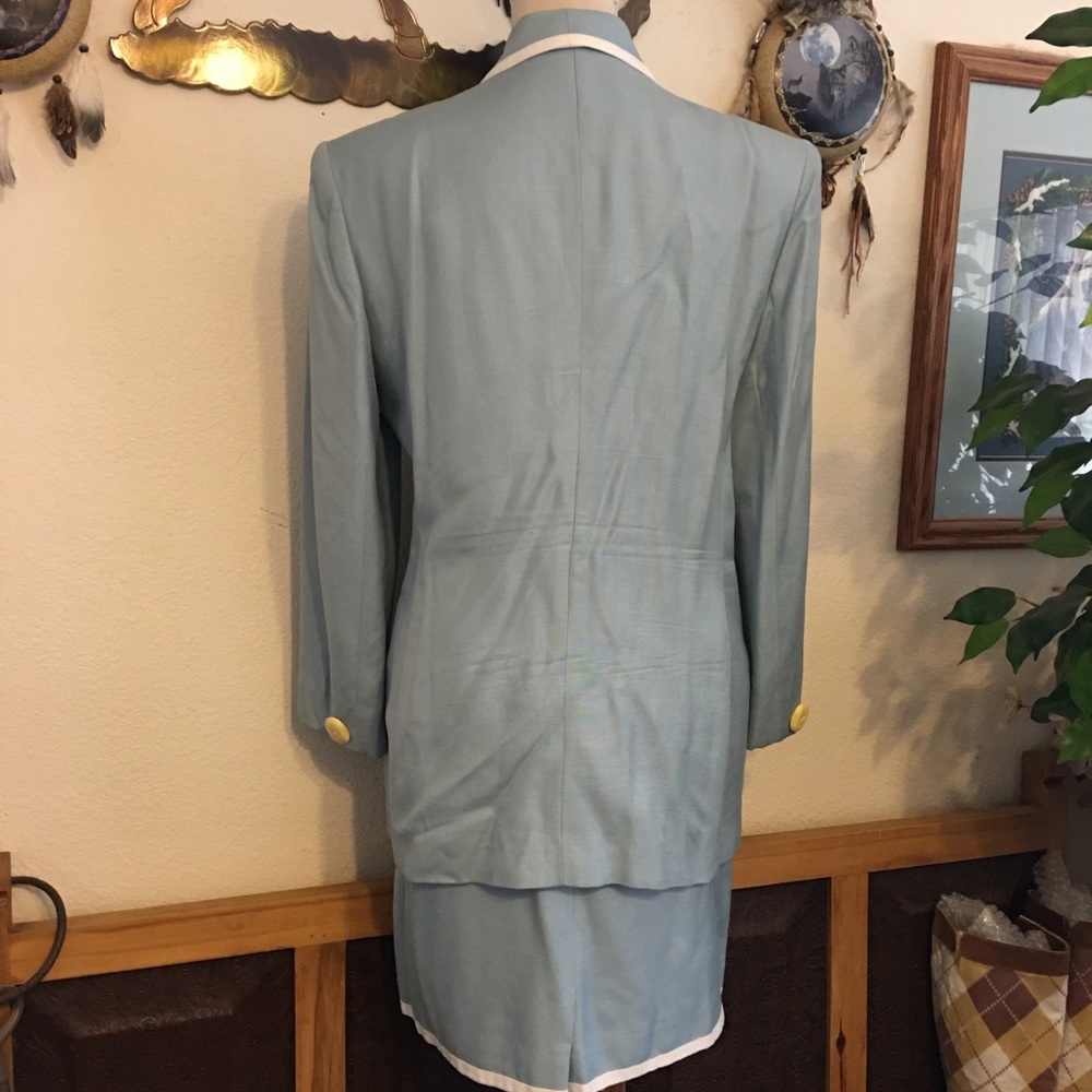 Vintage 80s Christian Dior tonal skirt suit 10 - Picture 5 of 9